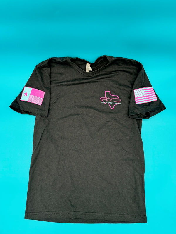 Neon Texas Themed Black Tee
