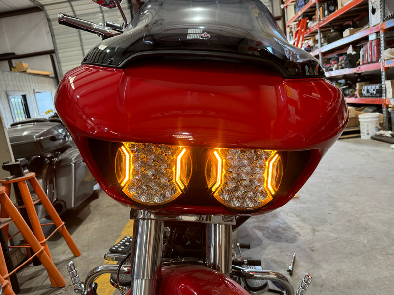 2014-2022 Harley Davidson Road Glide LED Pod Headlight Kit