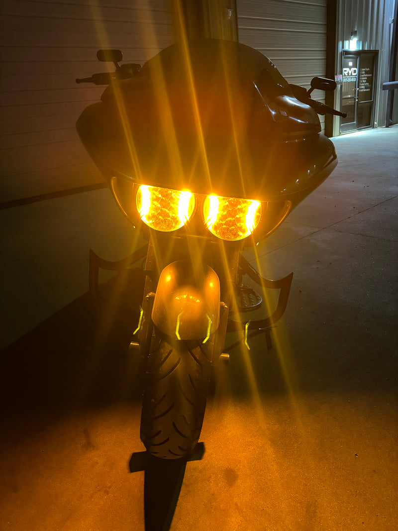 2014-2022 Harley Davidson Road Glide LED Pod Headlight Kit